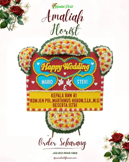 Papan Bunga Pernikahan Karang Tanjung